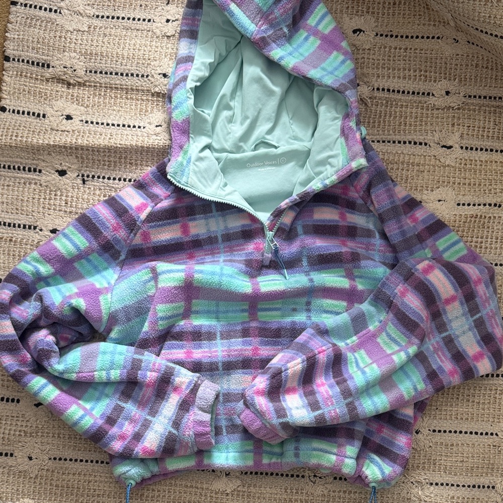Plaid Hooded Pullover-outdoor voices XL